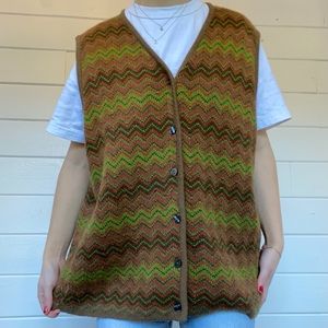 🤎amazing oversized zig zag sweater vest🤎